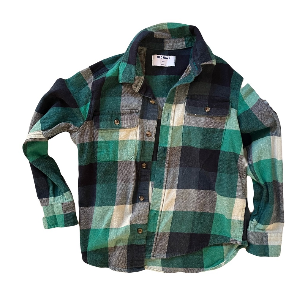Old Navy Multicolor Plaid Kids Button-Down Shirt